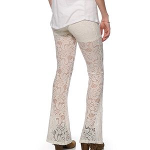 Almost Famous Esmeralda Boho Lace Flared Pants